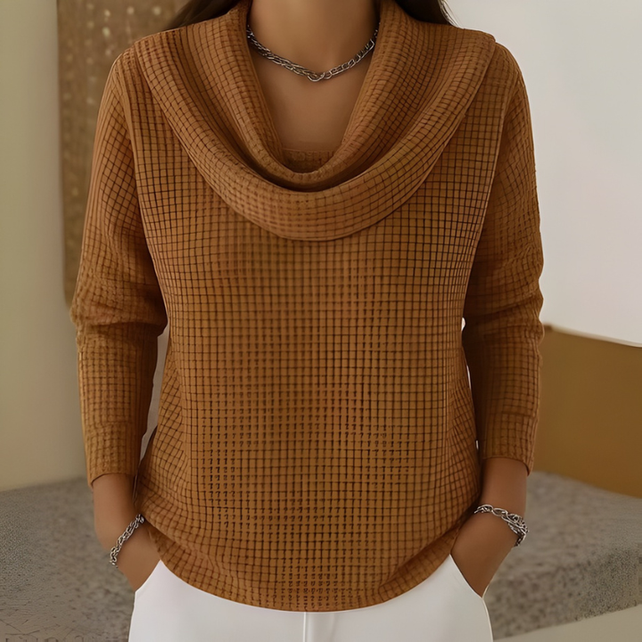 CIUDAD REAL - Jersey cálido con cuello vuelto elegante